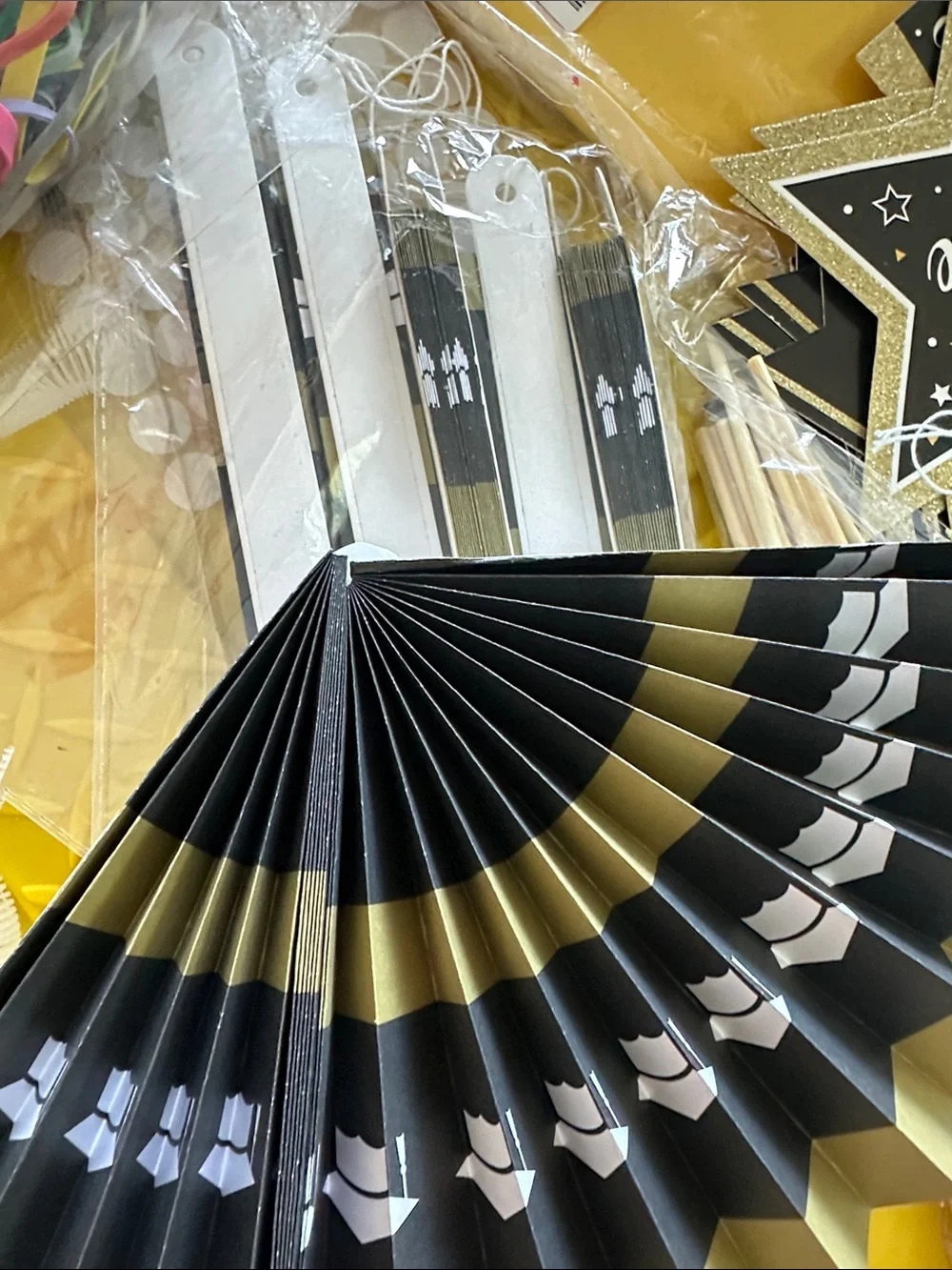 Graduation Party Supplies Pack - Gold, Yellow, Silver & Black plus more